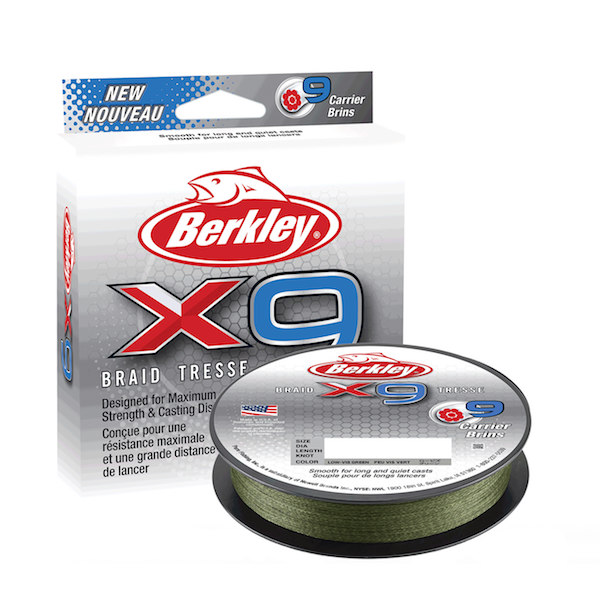 Berk X9 Braid 330Yd Lo Vis Grn 30#